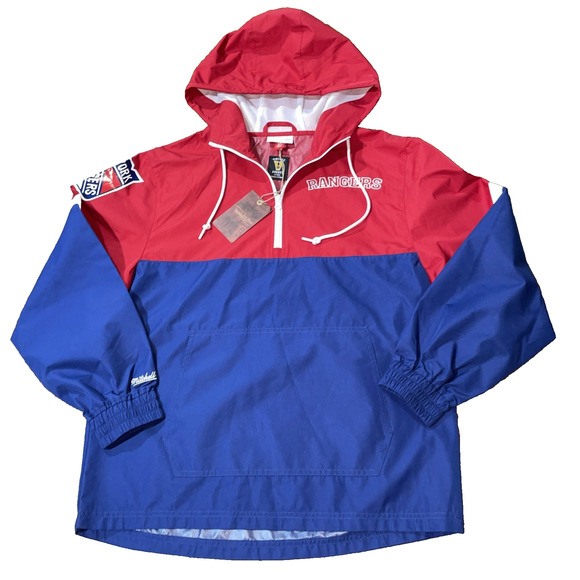 New York Rangers Mitchell & Ness Windbreaker NWT Vintage Logo NHL Medium - Picture 1 of 12